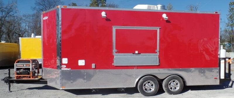 8.5′ x 18′ Concession Food Red Event Catering Trailer — photo 11