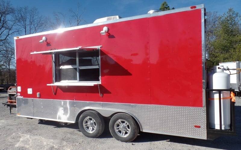 8.5′ x 18′ Concession Food Red Event Catering Trailer — photo 5