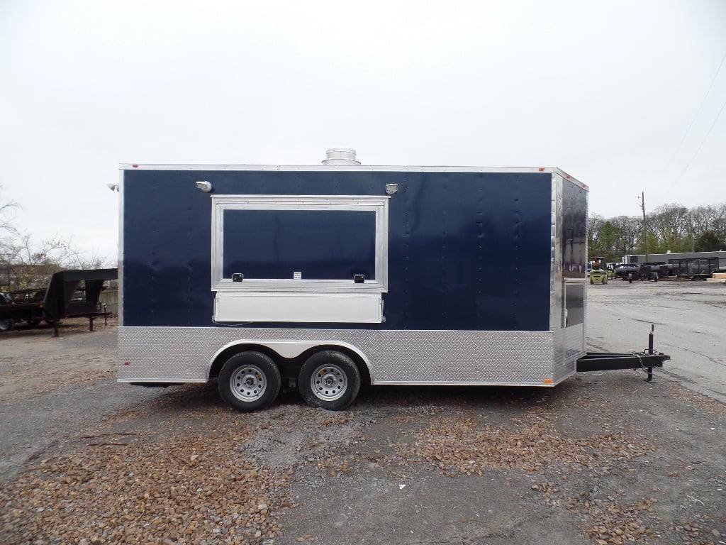 8.5′ x 16′ Food Concession Trailer Indigo Blue — photo 5