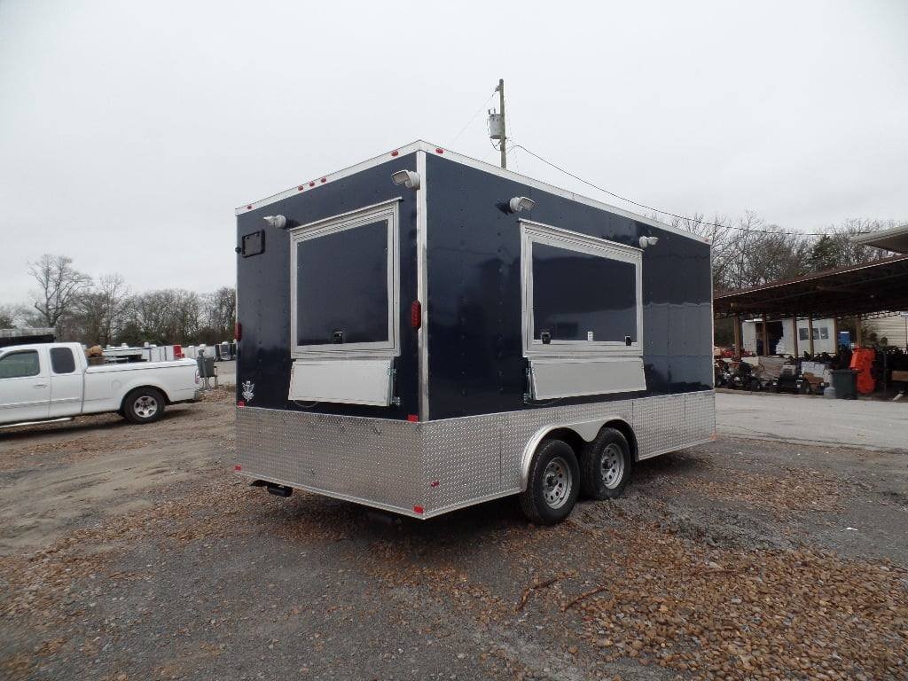 8.5′ x 16′ Food Concession Trailer Indigo Blue — photo 3