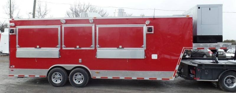 8.5′ x 28′ Concession Trailer Red Goose-neck Food Event Catering — photo 5