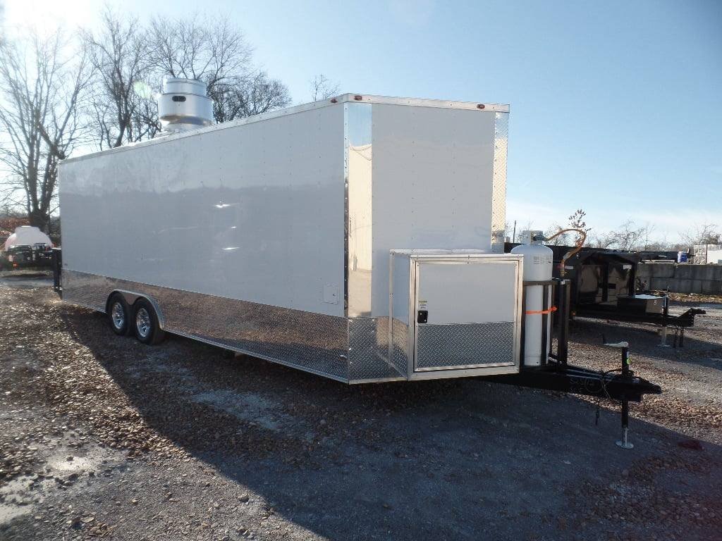8.5′ x 24′ White Concession Food Trailer With Appliances — photo 9