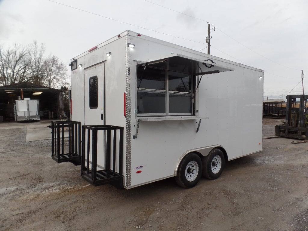 8.5′ x 16′ White Concession Food Event Trailer