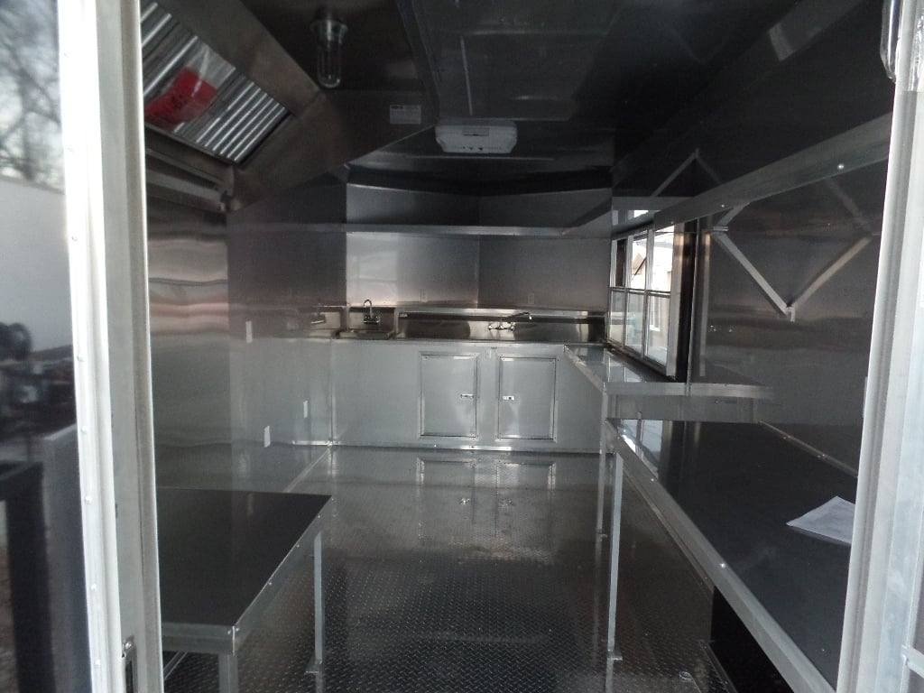 8.5′ x 24′ Concession Food Trailer Black BBQ Catering — photo 5