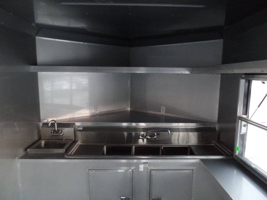 8.5′ x 24′ Concession Food Trailer Black BBQ Catering — photo 11