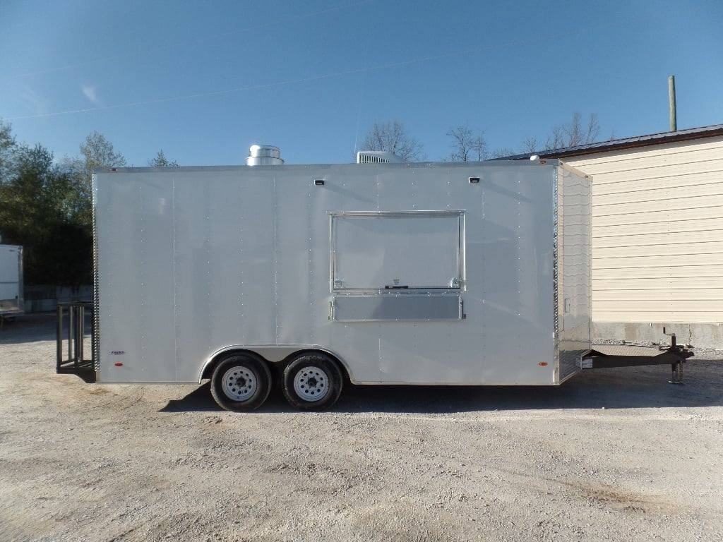 8.5′ x 18′ White Custom Concession Food Trailer — photo 7