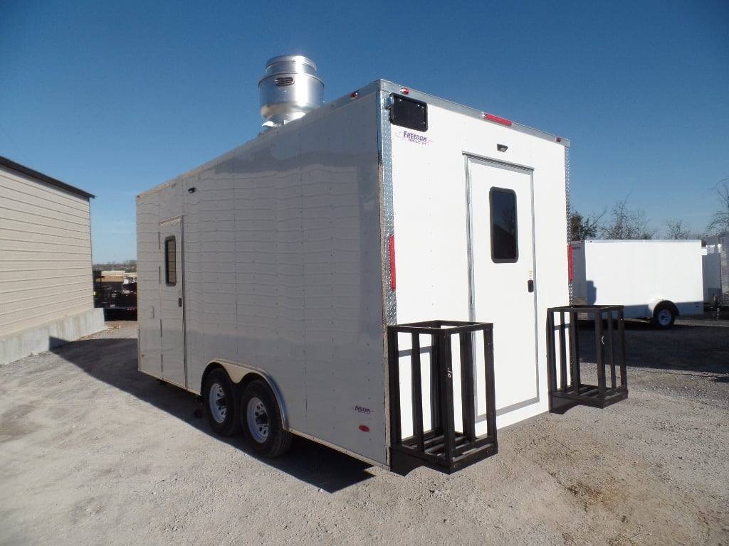 8.5′ x 18′ White Custom Concession Food Trailer — photo 4