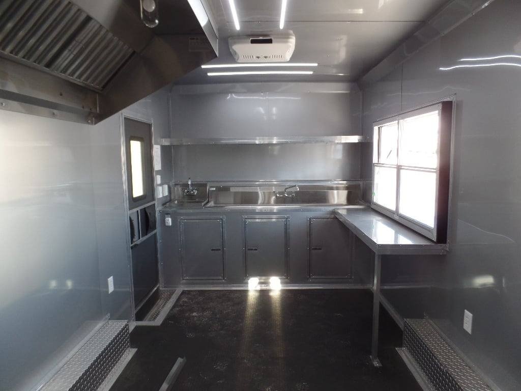 8.5′ x 18′ White Custom Concession Food Trailer — photo 6