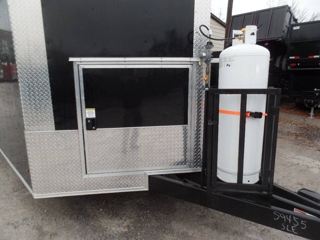 8.5′ x 20′ Black BBQ Porch Concession Food Trailer With Appliances — photo 2