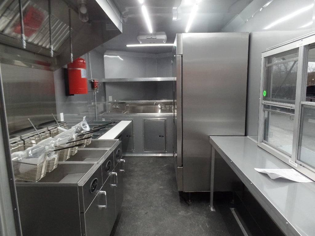 8.5′ x 20′ Black BBQ Porch Concession Food Trailer With Appliances — photo 3