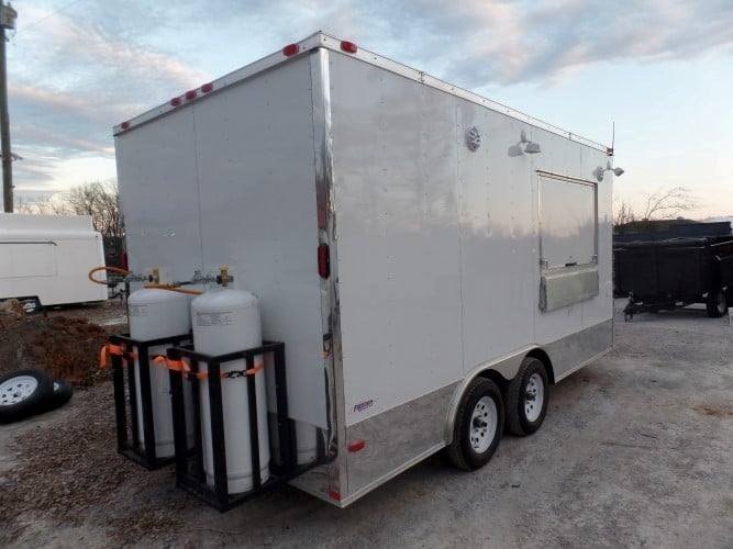 8.5′ x 16′ White Concession Food Trailer With Appliances — photo 4