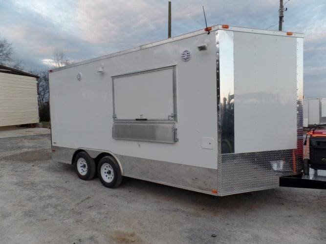 8.5′ x 16′ White Concession Food Trailer With Appliances — photo 11