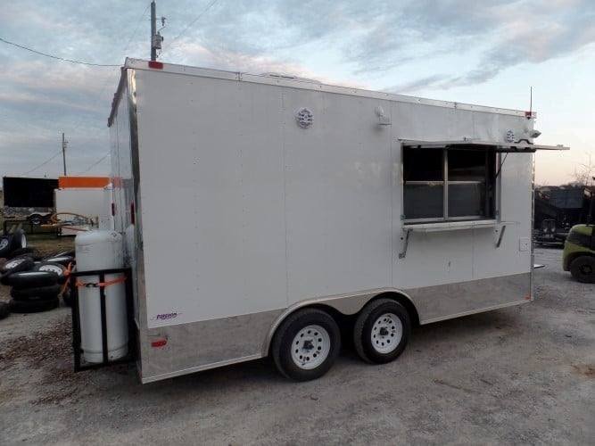 8.5′ x 16′ White Concession Food Trailer With Appliances — photo 9