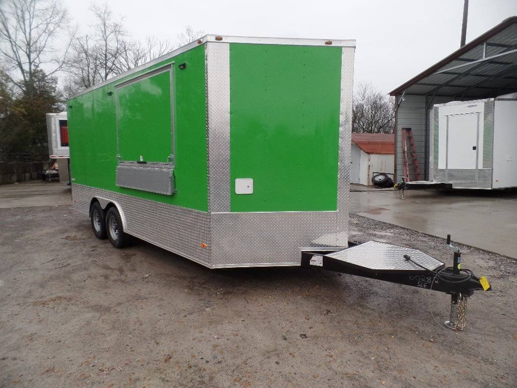 8.5′ x 18′ Lime Green Mexican Concession Food Trailer — photo 7