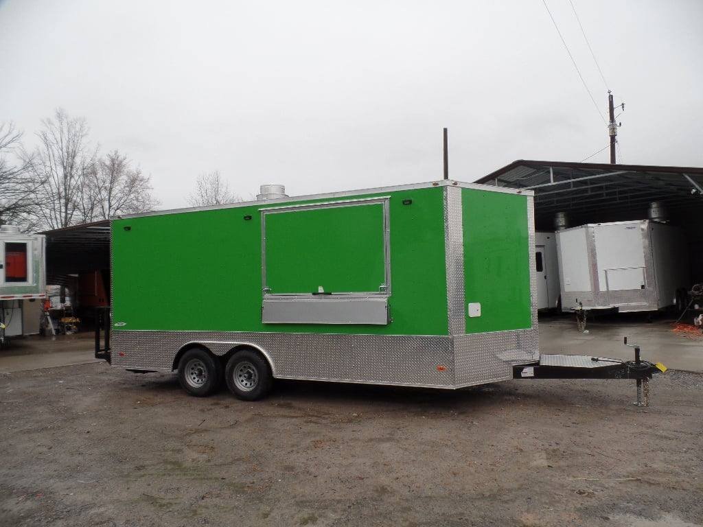 8.5′ x 18′ Lime Green Mexican Concession Food Trailer — photo 8