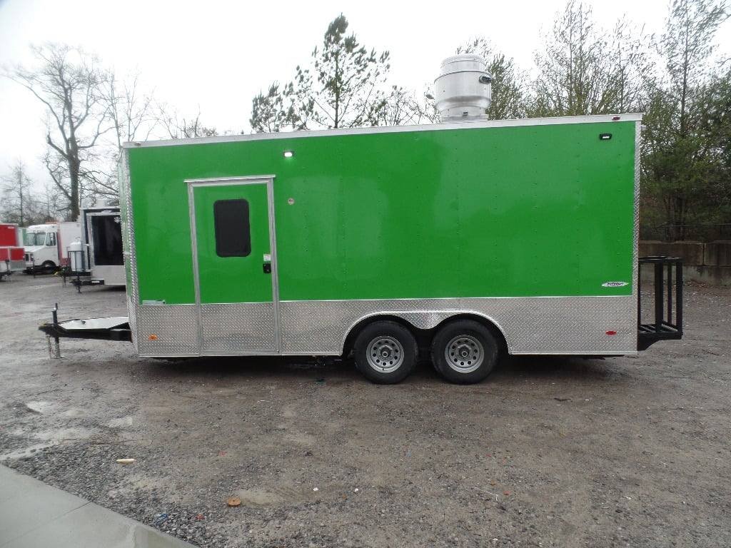 8.5′ x 18′ Lime Green Mexican Concession Food Trailer — photo 15
