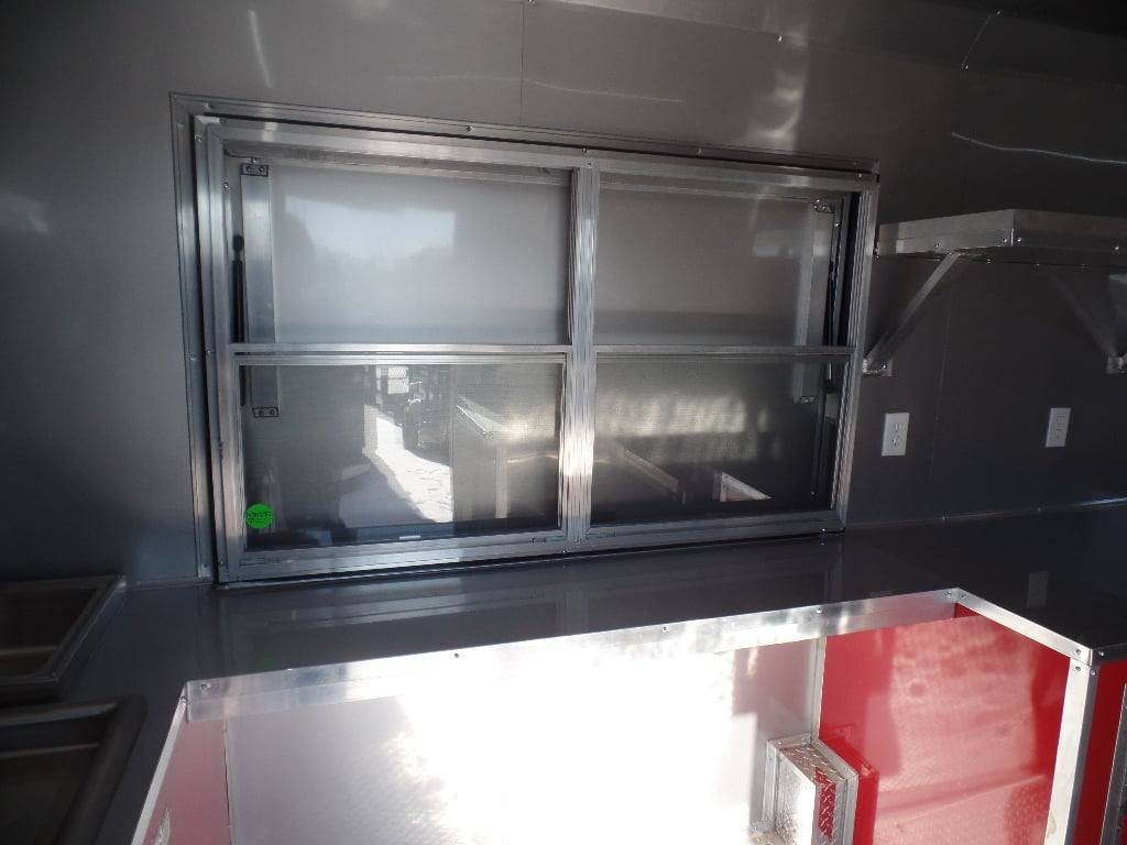 8.5′ x 16′ Concession Trailer Red Food Catering Event — photo 4