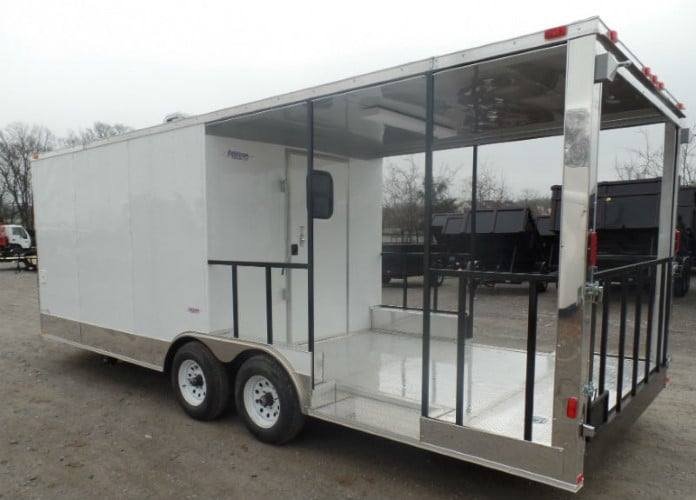 8.5′ x 22′ Concession Trailer White BBQ Vending — photo 3