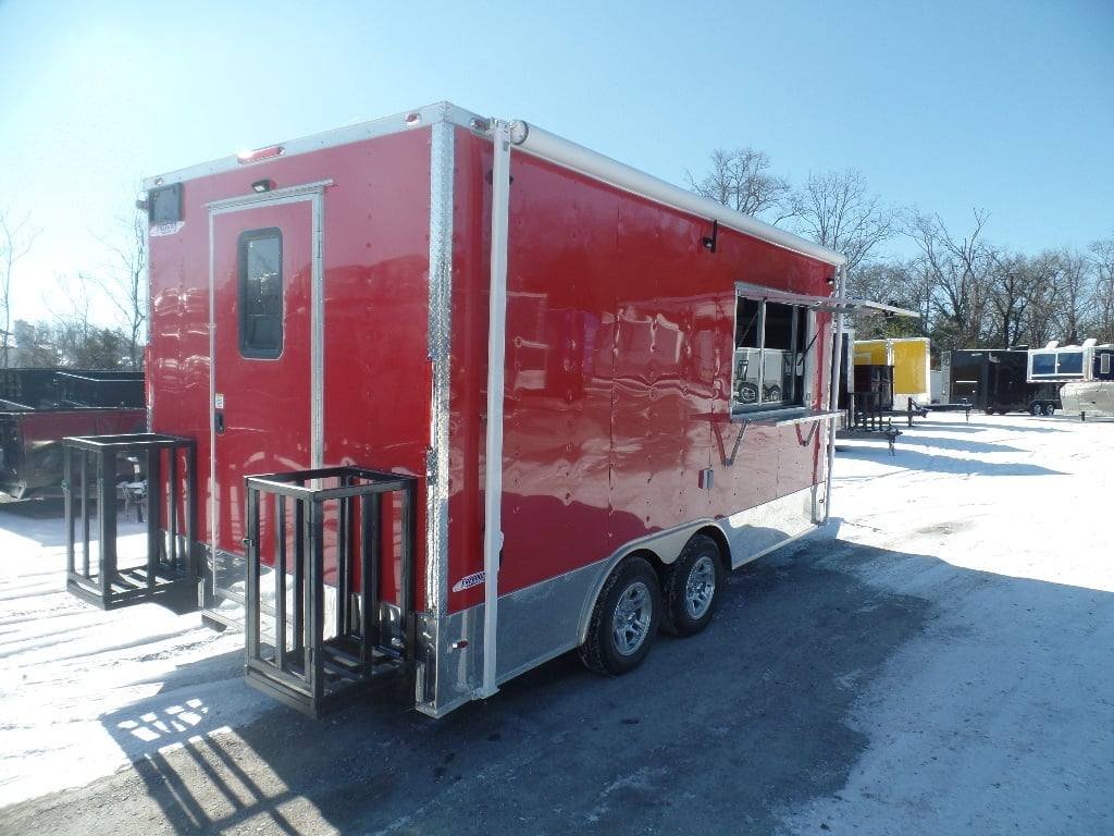 8.5′ x 16′ Concession Trailer Red Food Catering Event — photo 3