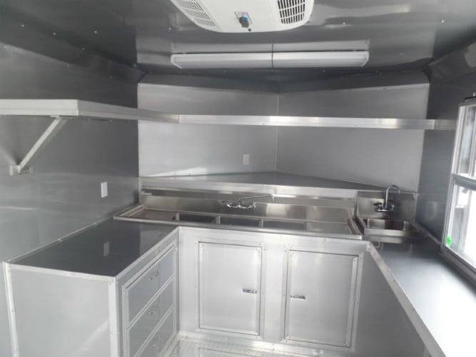 8.5′ x 22′ Concession Trailer White BBQ Vending — photo 10