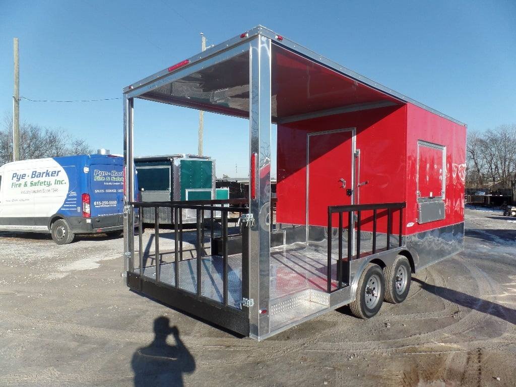 8.5′ x 20′ Concession Food Trailer Red BBQ — photo 6