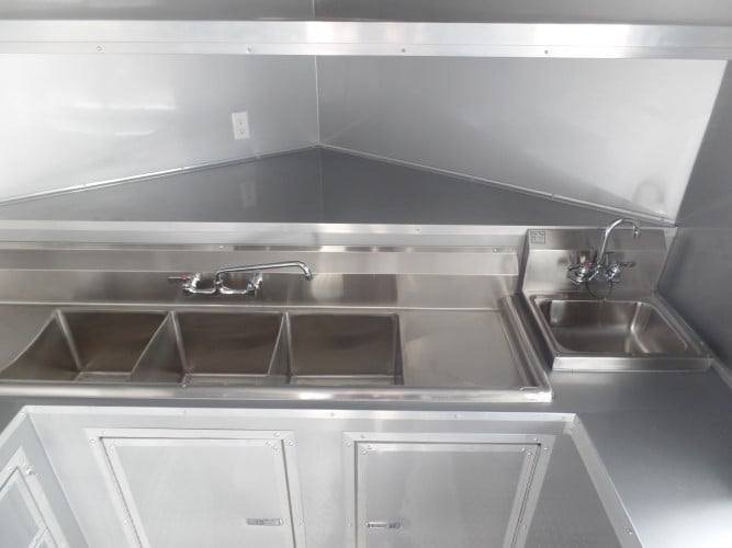 8.5′ x 22′ Concession Trailer White BBQ Vending — photo 4
