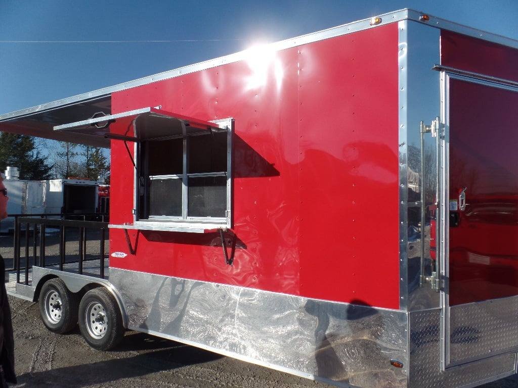 8.5′ x 20′ Concession Food Trailer Red BBQ — photo 2