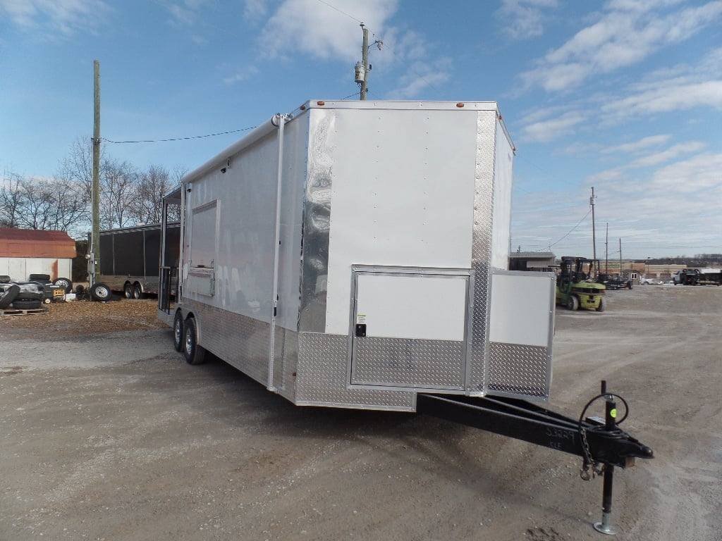 8.5′ x 24′ Concession Trailer White BBQ Catering Event Food — photo 3