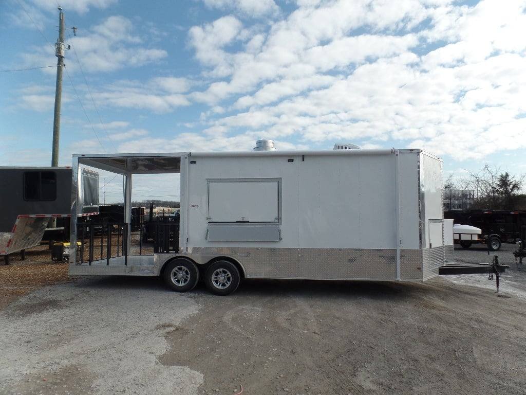 8.5′ x 24′ Concession Trailer White BBQ Catering Event Food — photo 4