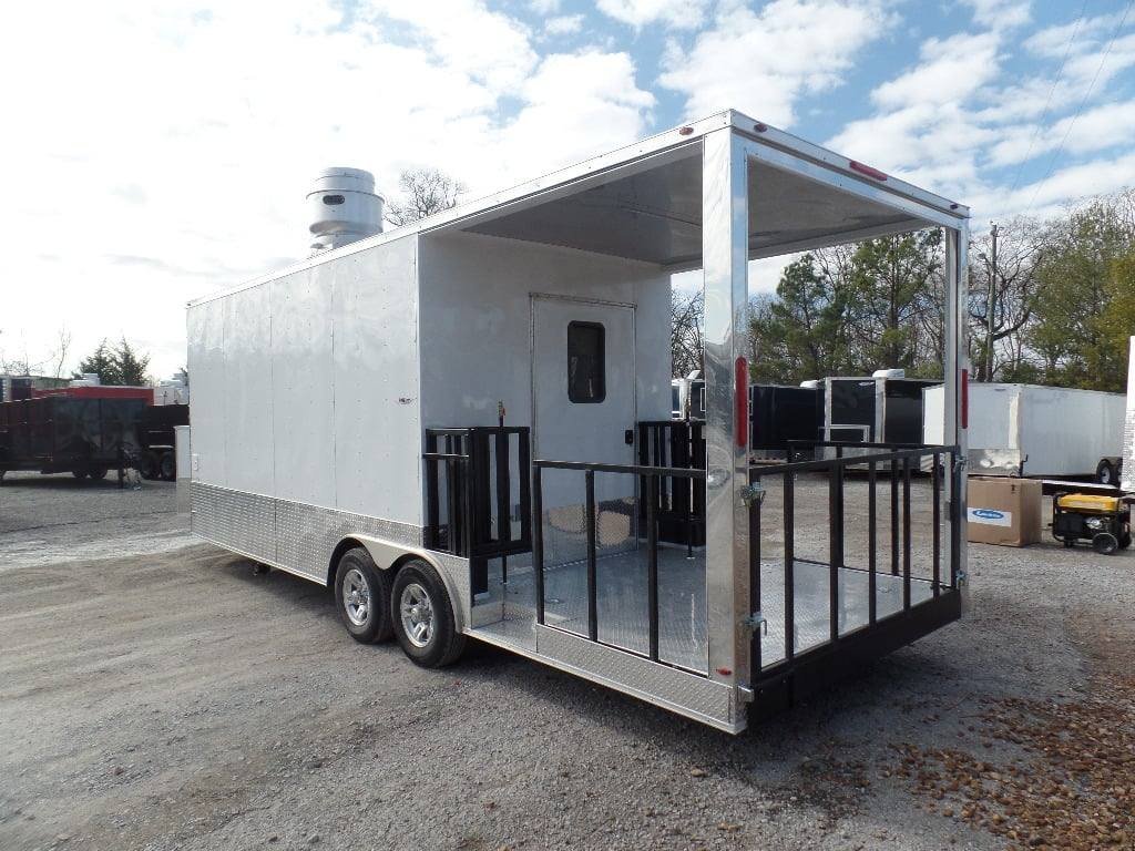 8.5′ x 24′ Concession Trailer White BBQ Catering Event Food — photo 10