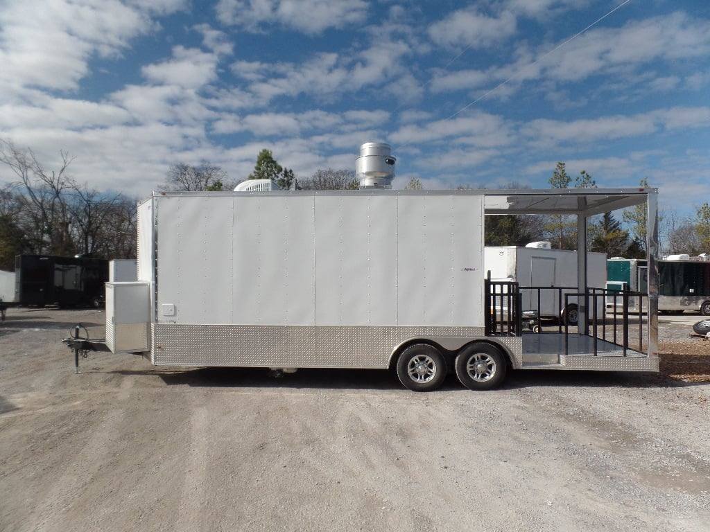 8.5′ x 24′ Concession Trailer White BBQ Catering Event Food — photo 2