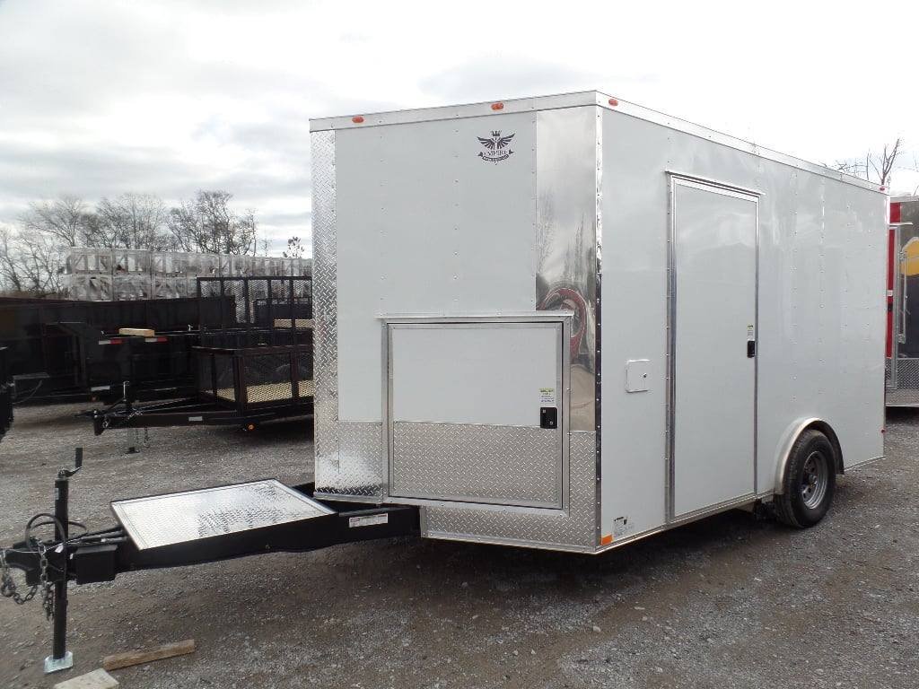 8.5′ x 12′ Concession Trailer White Event Catering Food — photo 2
