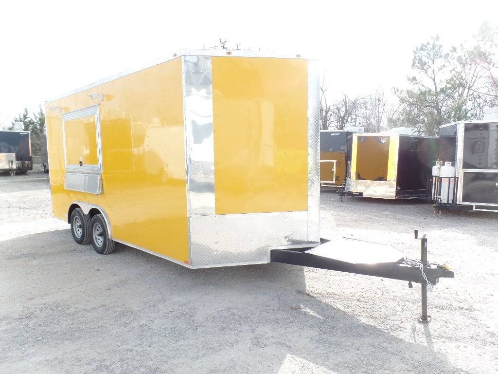 8.5′ x 16′ Yellow Event Concession Food Trailer — photo 3