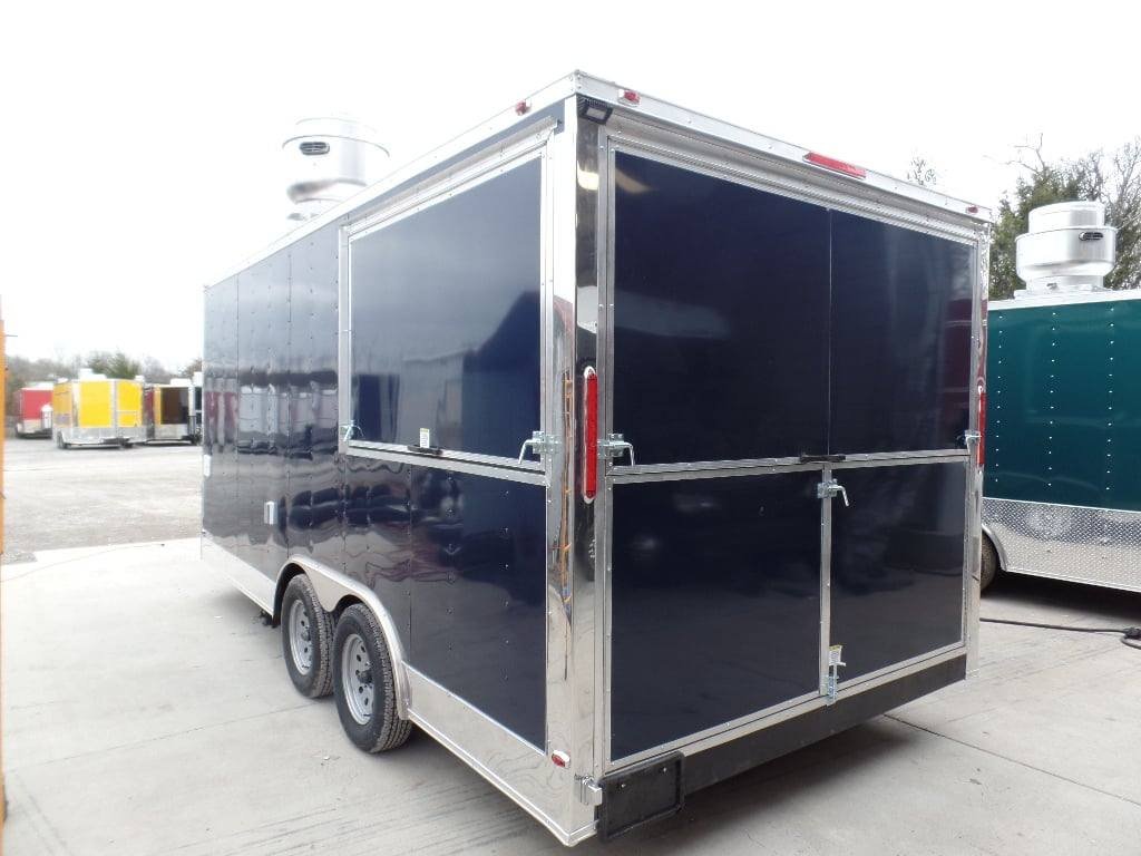 8.5′ x 17′ Concession Trailer Indigo Blue BBQ Catering Event Food — photo 2