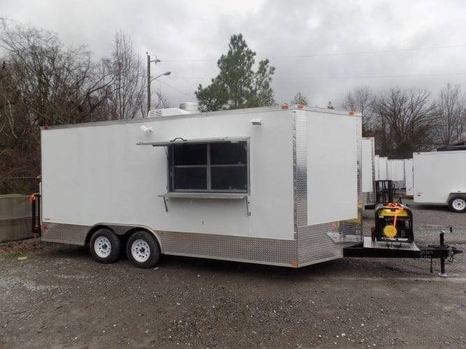 8.5′ x 18′ Concession Food Trailer White Event Catering — photo 4