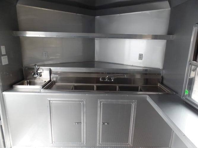 8.5′ x 18′ Concession Food Trailer White Event Catering — photo 2