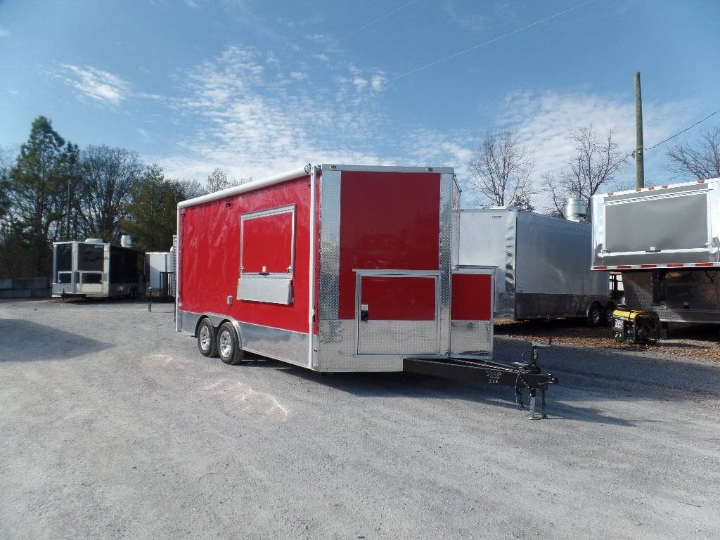 8.5′ x 16′ Concession Food Victory Red Trailer With Appliances — photo 2