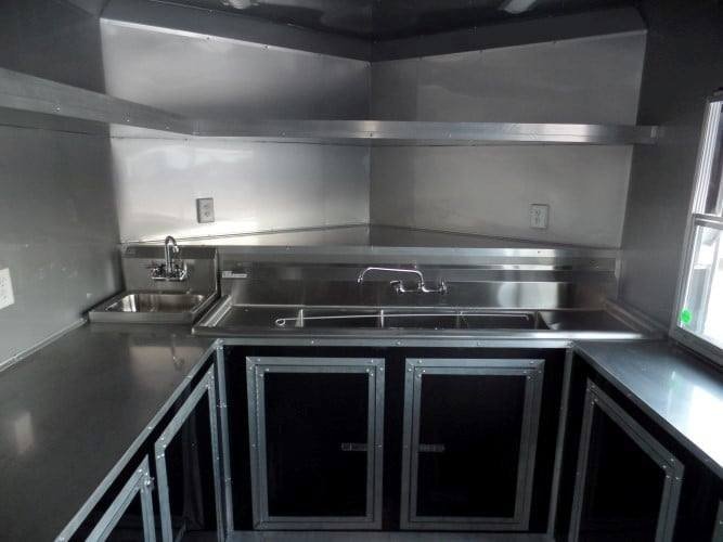 8.5′ x 20′ Concession Food Trailer Black BBQ Event Catering — photo 4