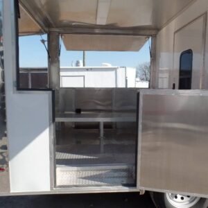 8.5 x 20 white BBQ trailer roomy event kitchen - view 8
