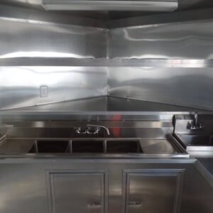 8.5 x 20 white BBQ trailer roomy event kitchen - view 7