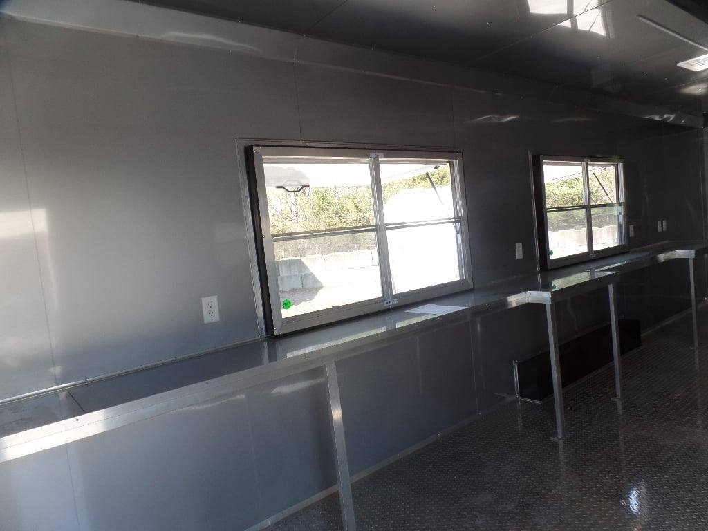 8.5′ x 30′ Victory Red Concession Food Trailer with Restroom — photo 13