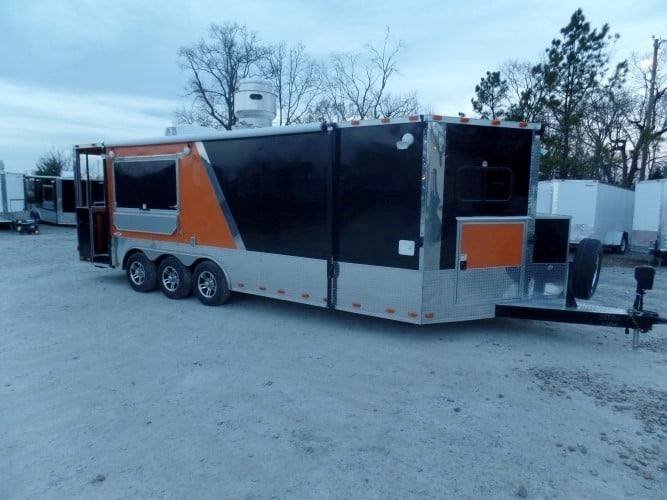 8.5′ x 24′ Concession Food Trailer Orange / Black Event Catering — photo 6