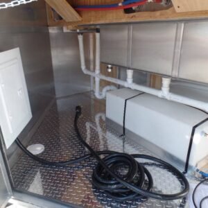 8.5 x 20 white BBQ trailer roomy event kitchen - view 9