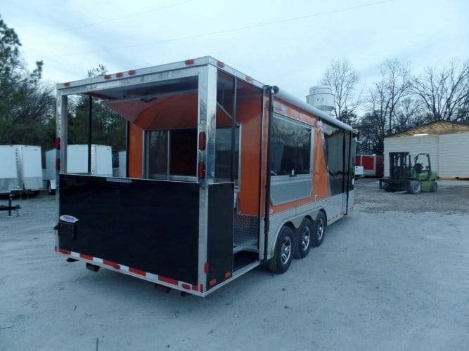 8.5′ x 24′ Concession Food Trailer Orange / Black Event Catering — photo 15