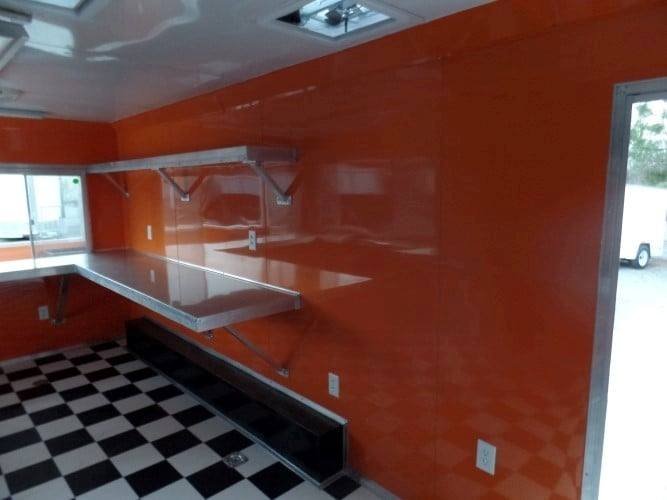 8.5′ x 24′ Concession Food Trailer Orange / Black Event Catering — photo 9