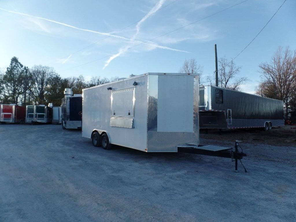 8.5′ x 18′ Concession Food Trailer White With Appliances — photo 2