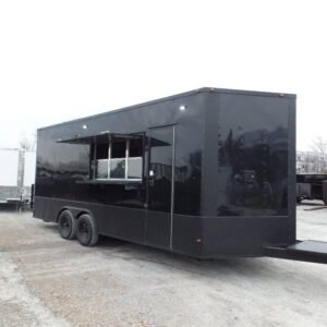 8.5' x 20' Black Out Concession Food Catering Event Trailer