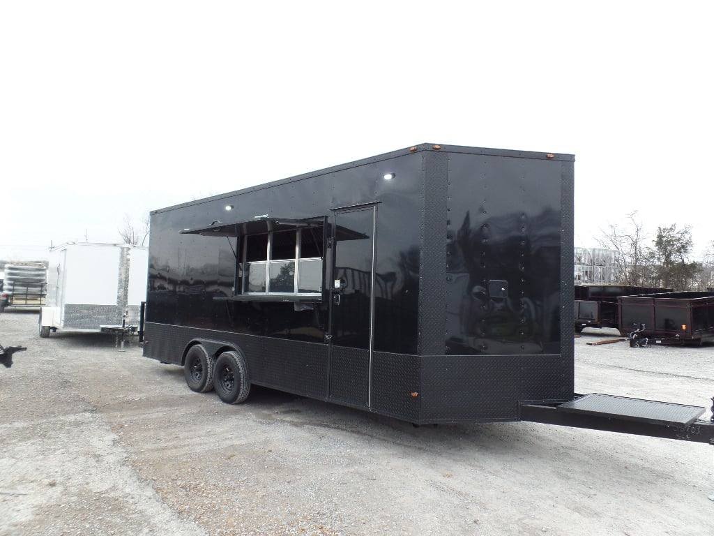 8.5′ x 20′ Black Out Concession Food Catering Event Trailer