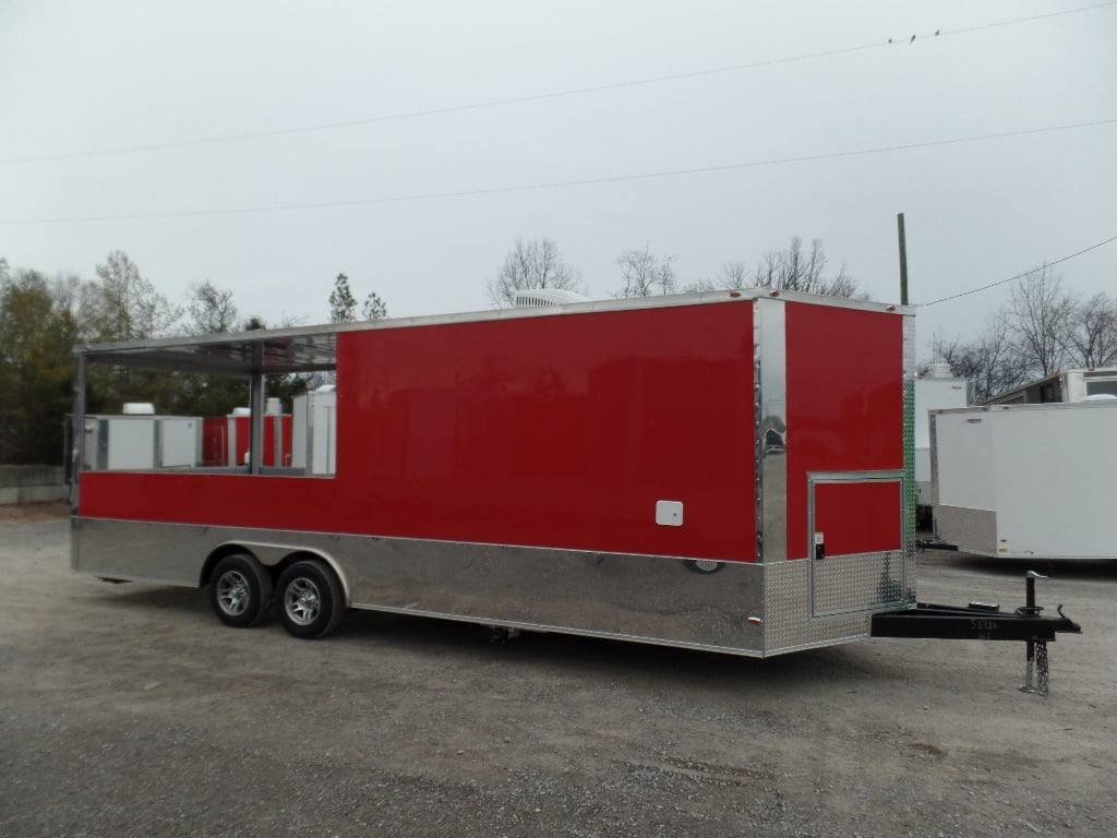 8.5′ x 24′ Concession Red BBQ Food Event Catering Trailer — photo 3