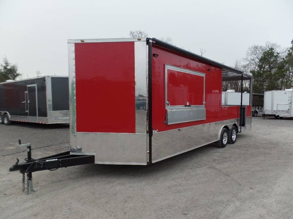 8.5′ x 24′ Concession Red BBQ Food Event Catering Trailer — photo 12
